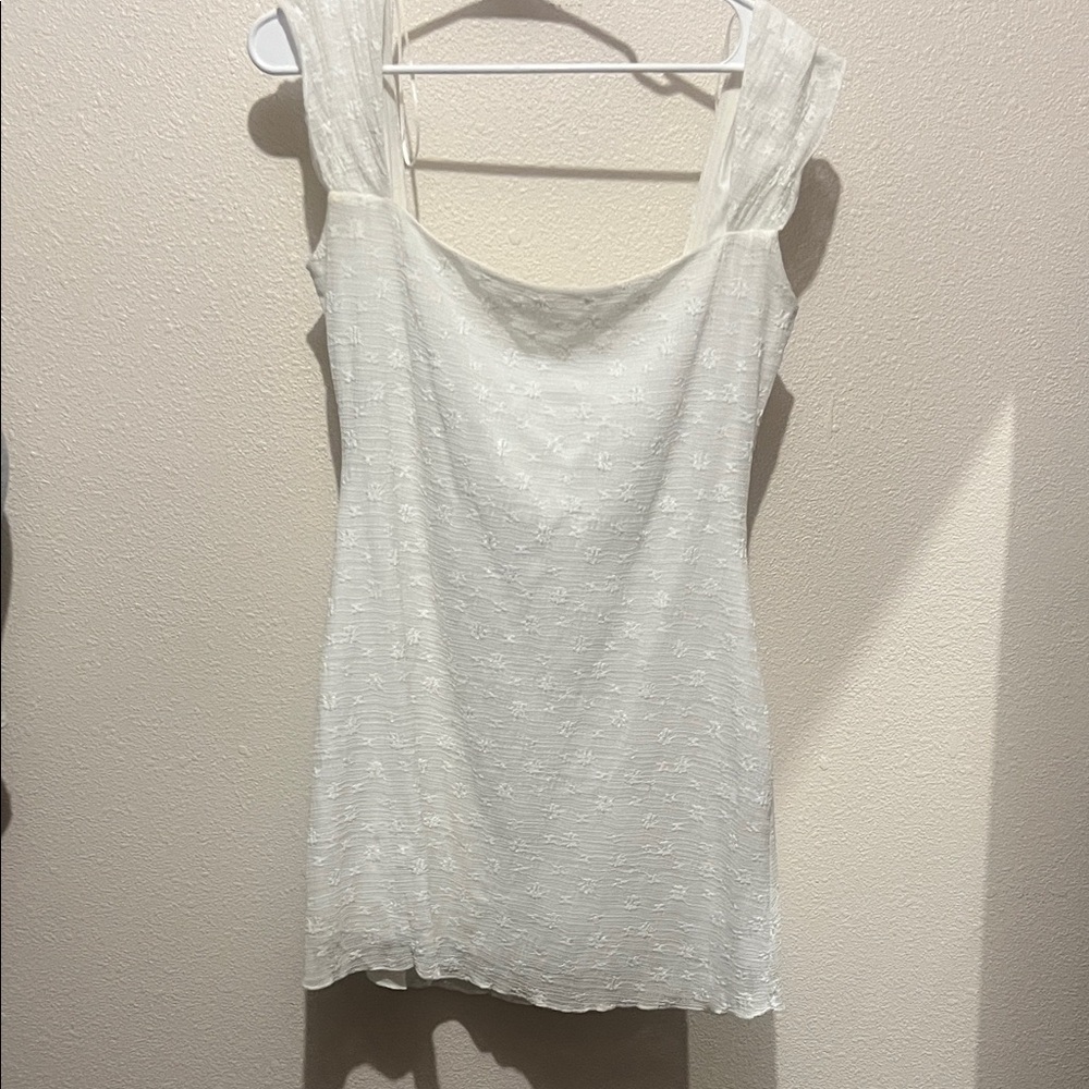 Princess Polly White Textured Dress